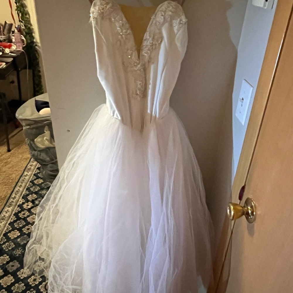 Dance Favorite SA Nutcracker Snowflake White Dress Dance Costume Used